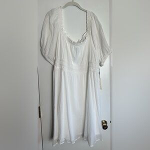 NWT Nine Britton Kenlee White Cotton Scoop Neck Dress 3X Stitch Fix